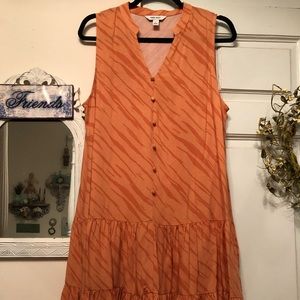 EUC Nine West knee length dress sz L orange